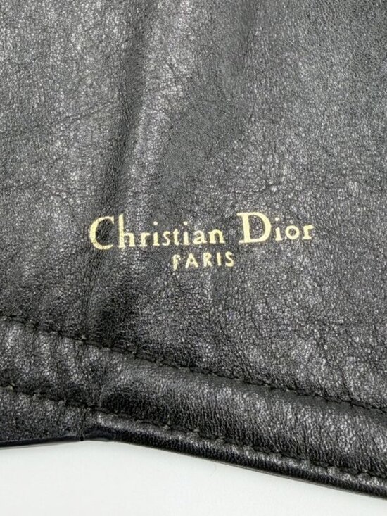 Dior Waist Bag Saddle Belt Bag Leather Black Gold - Picture 3 of 6